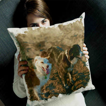 Load image into Gallery viewer, Custom Art Linen Couch Throw Pillow With Personalized Digital Art Prints