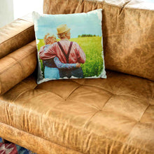 Load image into Gallery viewer, Custom Art Linen Couch Throw Pillow With Personalized Digital Art Prints