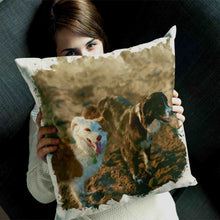 Load image into Gallery viewer, Custom Art Linen Couch Throw Pillow With Personalized Digital Art Prints